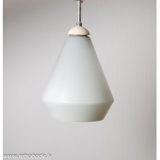 Elektriskā lampa, baltā stikla abažūrs